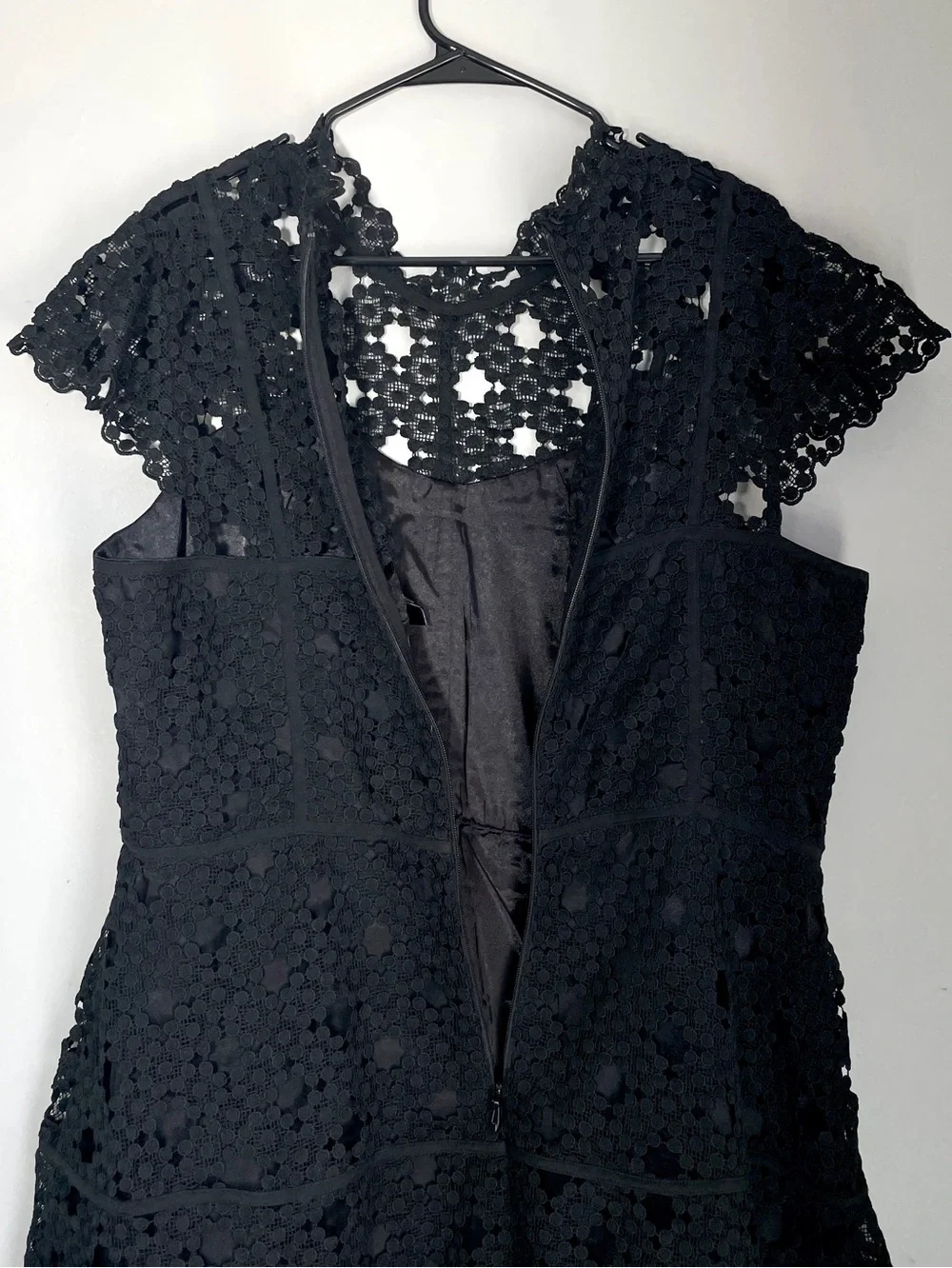 City Chic Black Lace Fit & Flare Dress Romantic Goth Chic - Picture 4 of 10